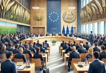 DALL·E 2024-10-30 15.23.32 - An image illustrating a formal political setting for a confirmation hearing. A modern, well-lit European-style conference room filled with officials a