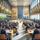 DALL·E 2024-10-30 15.23.32 - An image illustrating a formal political setting for a confirmation hearing. A modern, well-lit European-style conference room filled with officials a