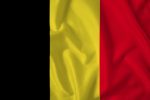 Belgium,Flag,With,Fabric,Texture.,Close,Up,Shot,,Background.